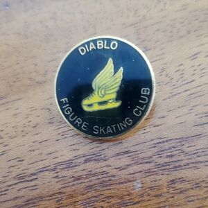 Figure Skating Club Gold and Black Emblem